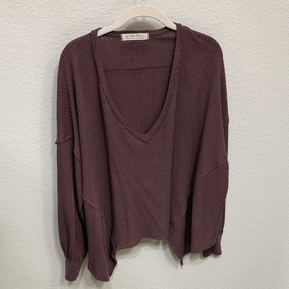 Free People Deep Purple Tunic Top